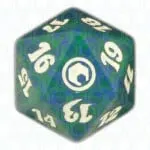 Green Scars of Mirrodin D20 Die