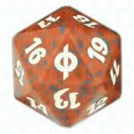 Red New Phyrexia D20 Die
