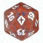 Red Worldwake D20 Die