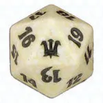 White Innistrad D20 Die