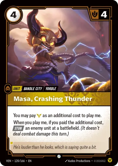 Masa, Crashing Thunder