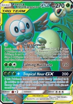 Rowlet & Alolan exeggutor GX