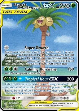 Rowlet & Alolan exeggutor GX