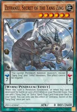 Zefraniu, Secret of the Yang Zing
