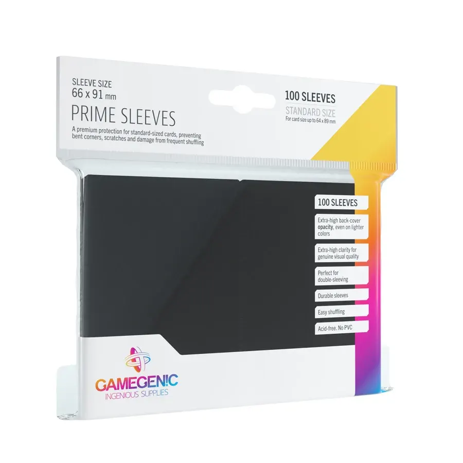 Gamegenic: 66x91mm Prime Sleeves Black (100)