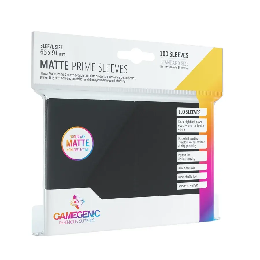Gamegenic: 66x91mm Matte Prime Sleeves Black (100)