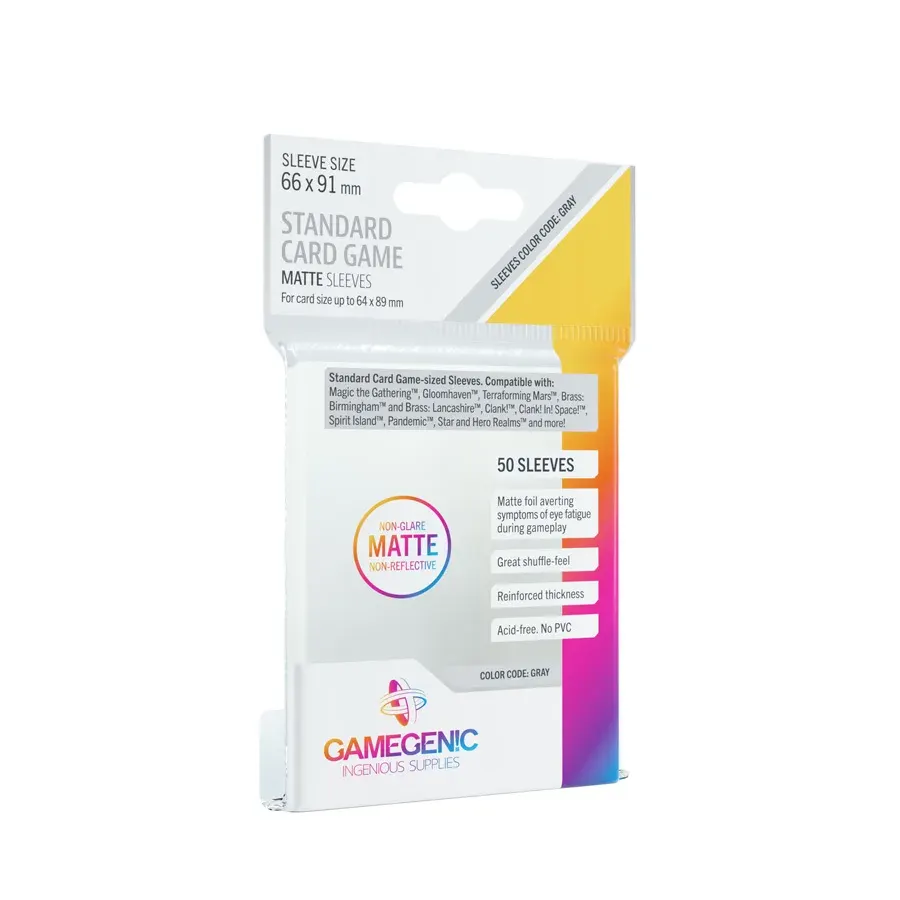 Gamegenic: 66x91 mm Standard Card Game Sleeves MATTE (50)