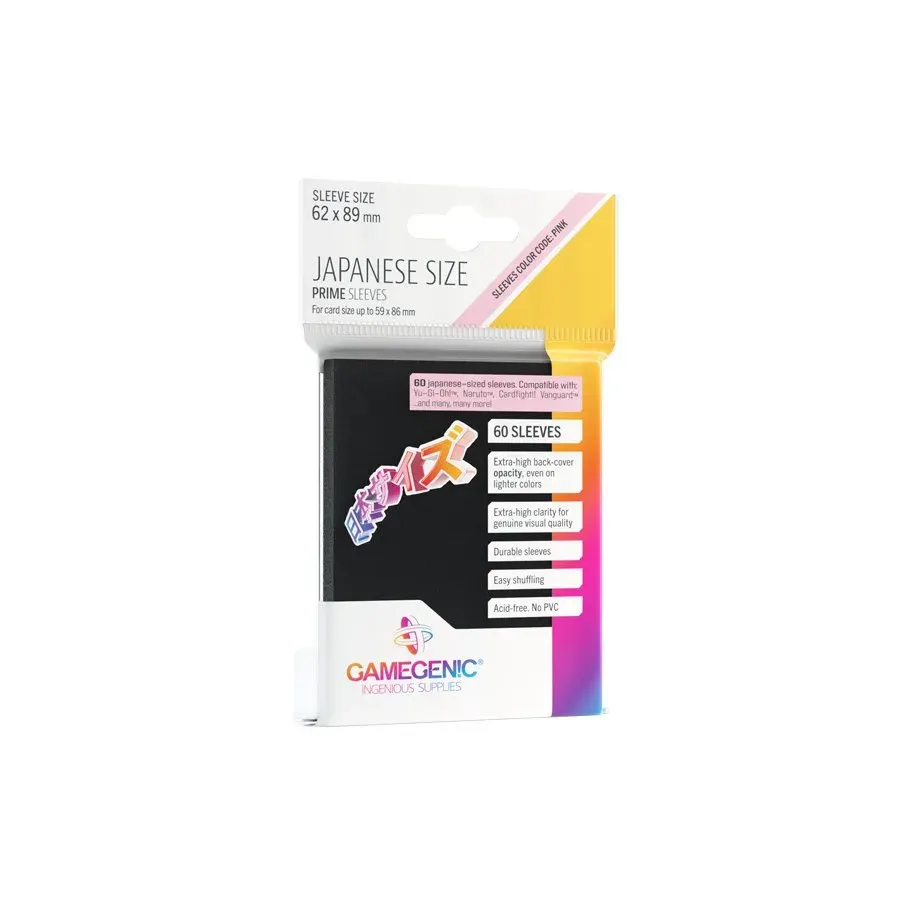 Gamegenic: 62x89 mm PRIME Japanese Sized Sleeves Black (60)