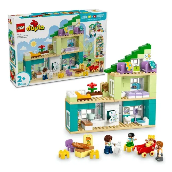 LEGO® DUPLO® 10470 Moderní rodinný dům 3 v 1 s figurkami