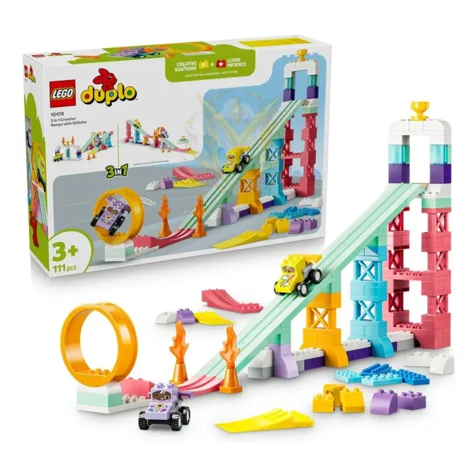 LEGO® DUPLO® 10478 Kreativní rampy s autíčky 3 v 1
