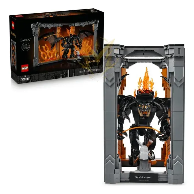LEGO® Icons 10367 Knižní zarážka: Pán prstenů – Balrog™