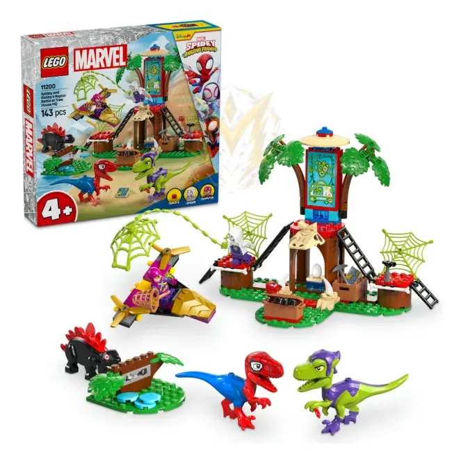 LEGO® Marvel 11200 Spidey, Gobby a raptoří bitva na základně na stromě