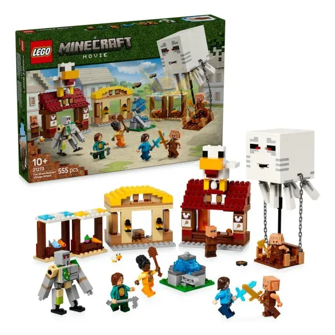 LEGO® Minecraft® 21273 Balón v podobě ďasa a útok na vesnici