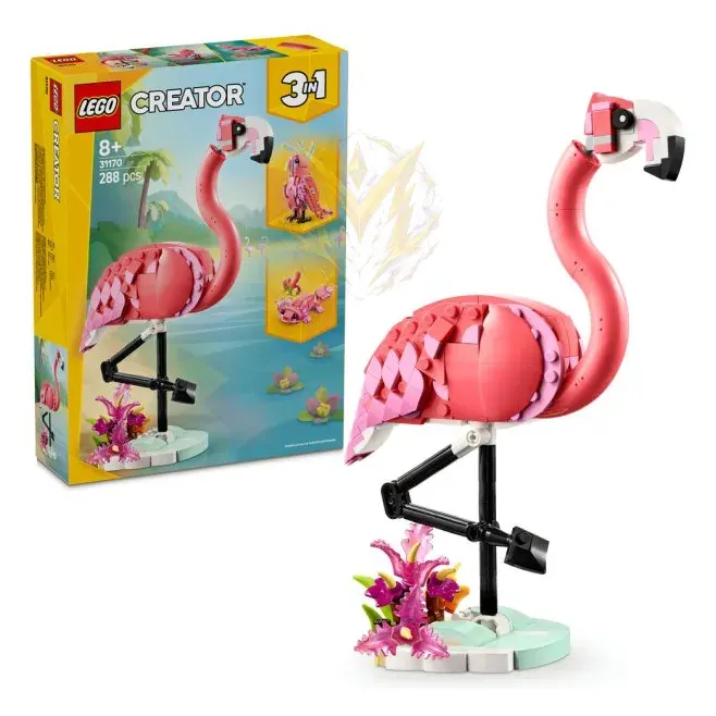 LEGO® Creator 3 v 1 31170 Divoká zvířata: Růžový plameňák