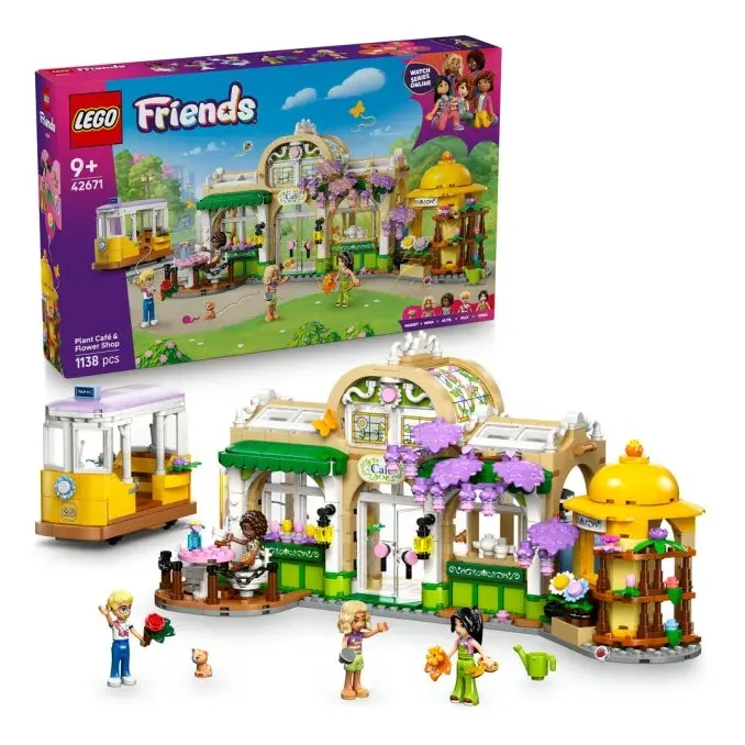 LEGO® Friends 42671 Kavárna plná rostlin a květinářství