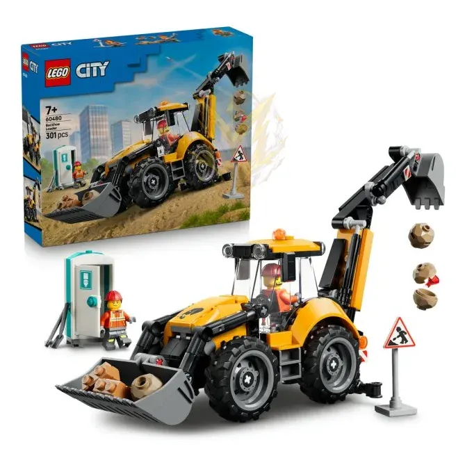 LEGO® City 60480 Žlutý nakladač s rypadlem