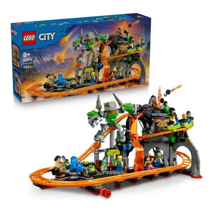LEGO® City 60501 Zábavní park Lava Land s horskou dráhou
