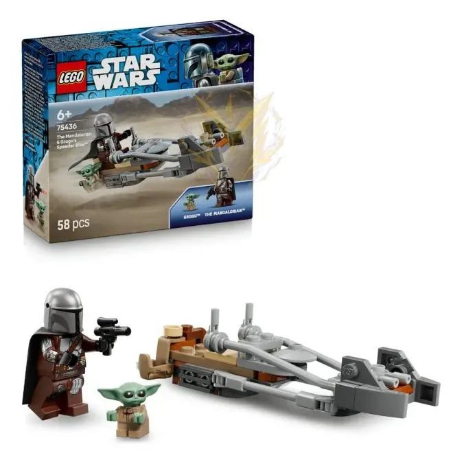 LEGO® Star Wars™ 75436 Mandalorian a Grogu a spídrová motorka