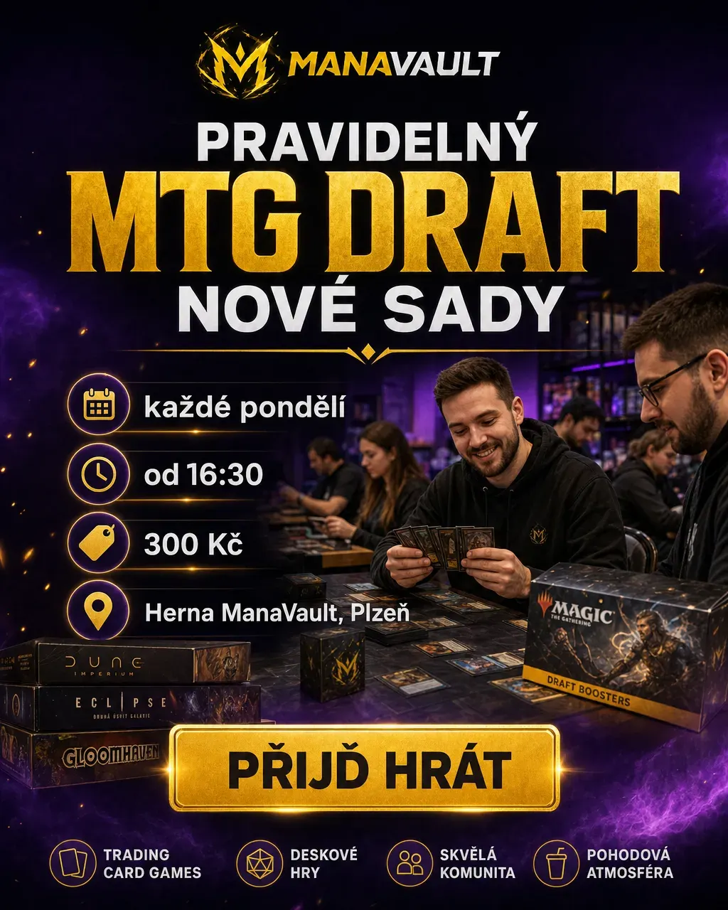 Leták: Pravidelný MtG Draft nové sady