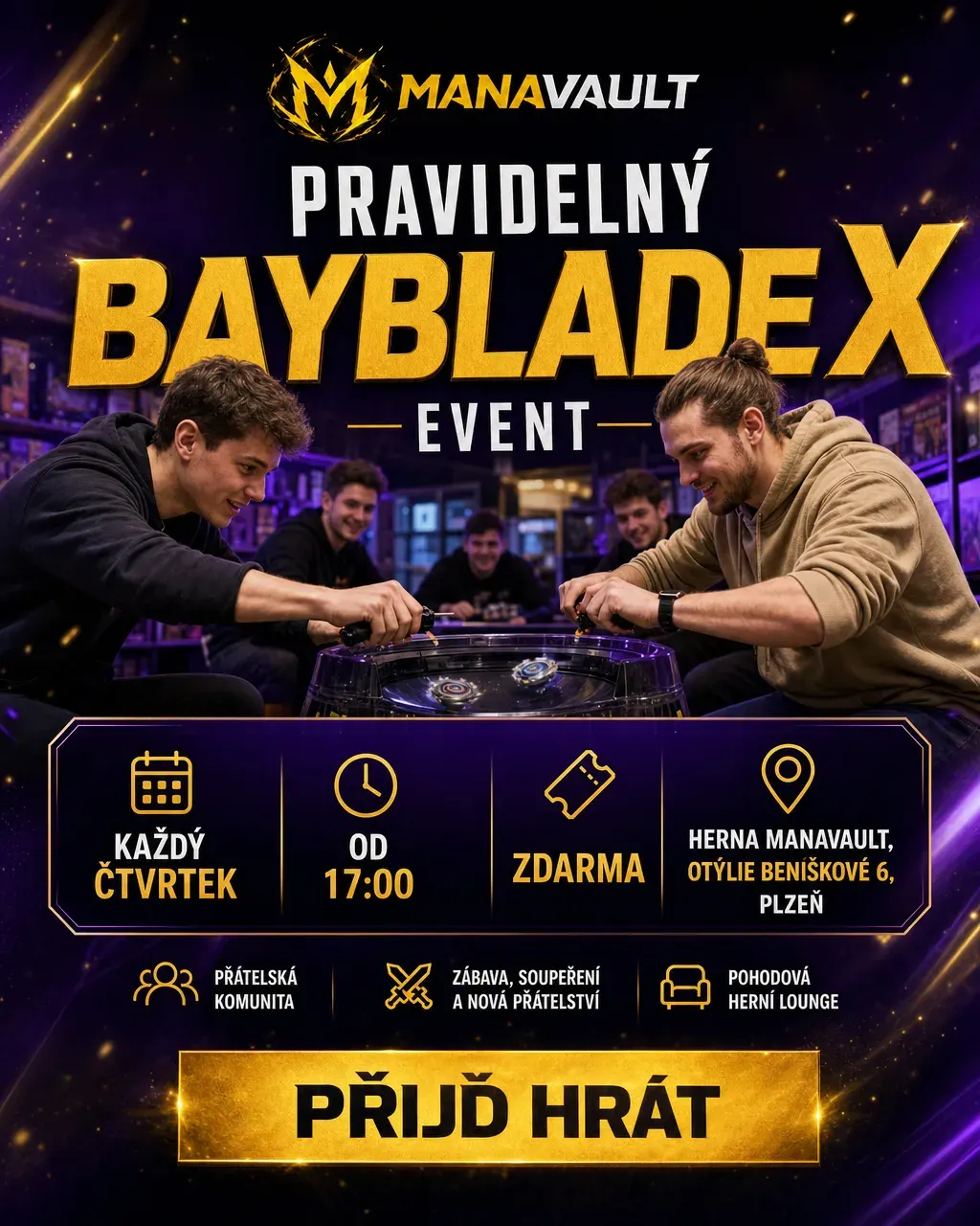 Leták: Pravidelný Bayblade X event