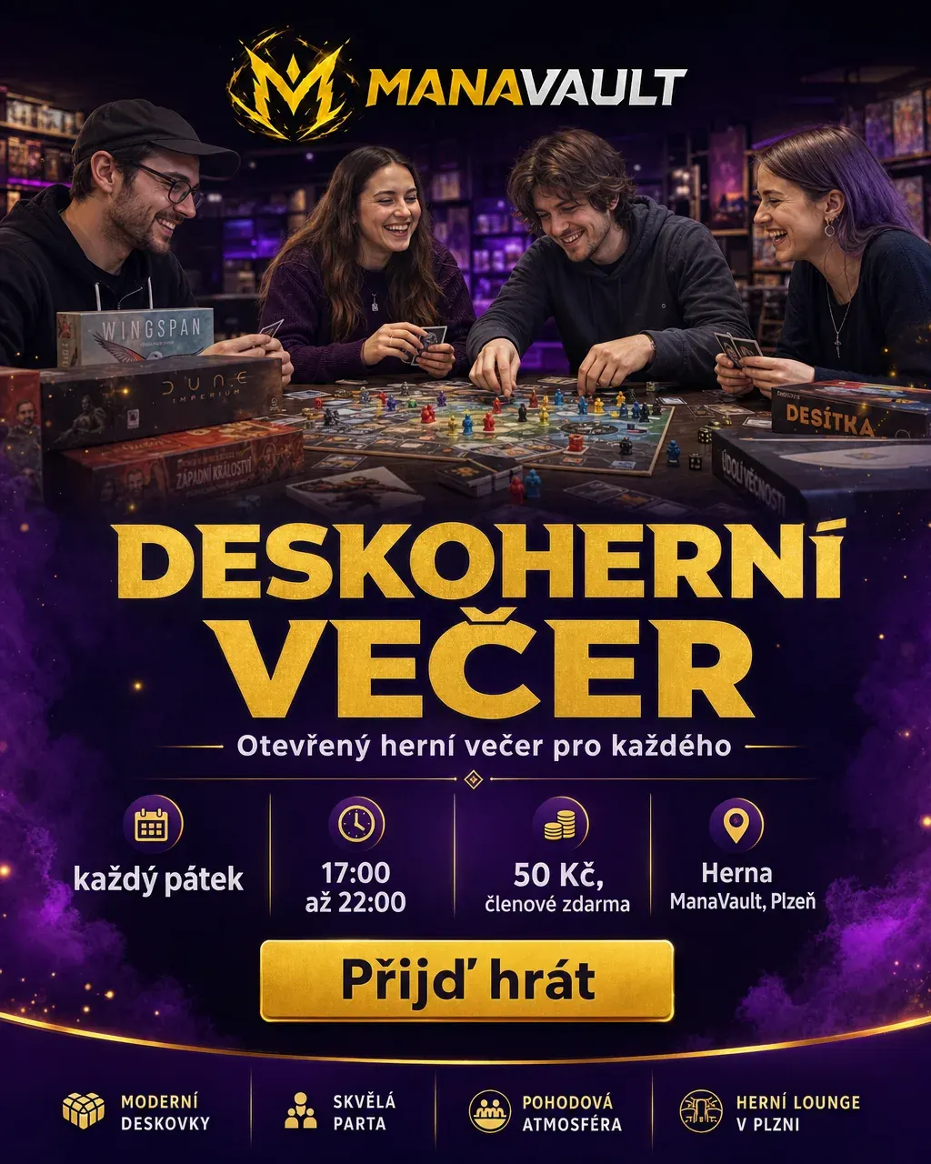 Leták: Deskoherní večer