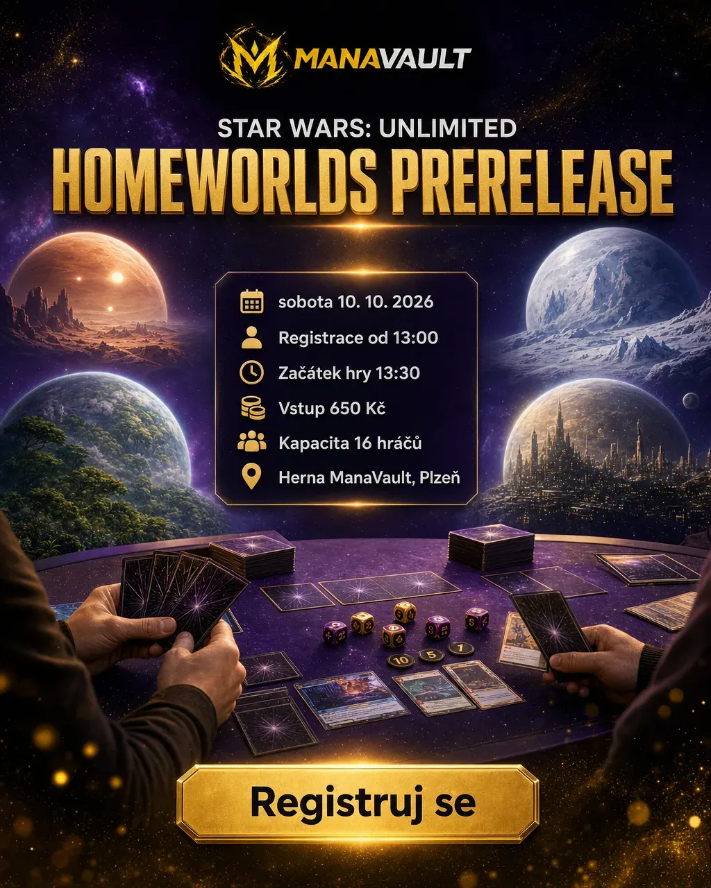 Leták: SWU Prerelease: Homeworlds