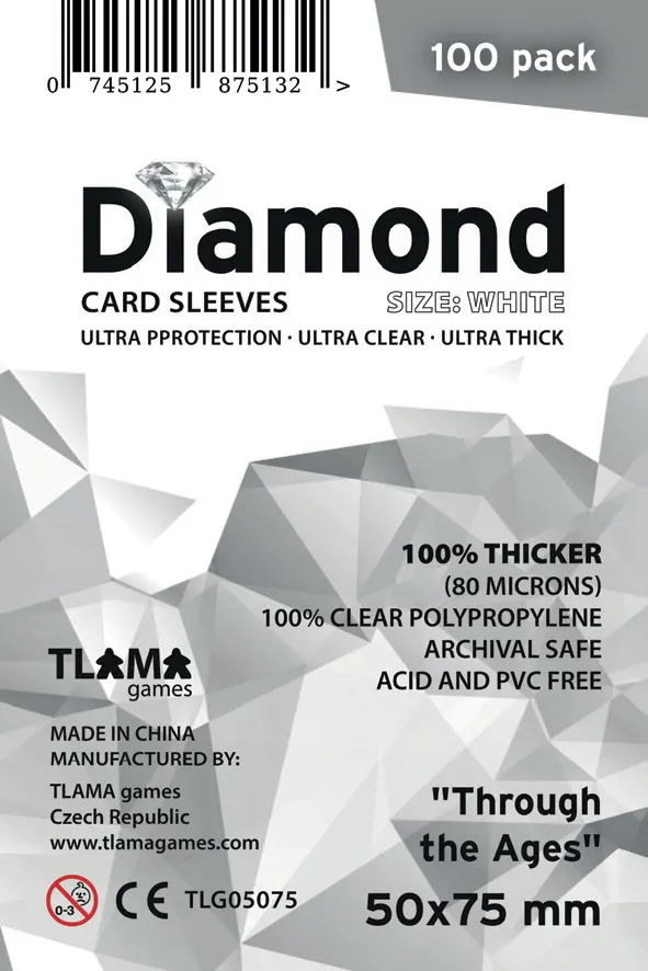 Obaly na karty Diamond White: "Through the Ages" (50x75 mm) (80 mikronů, 100 ks)