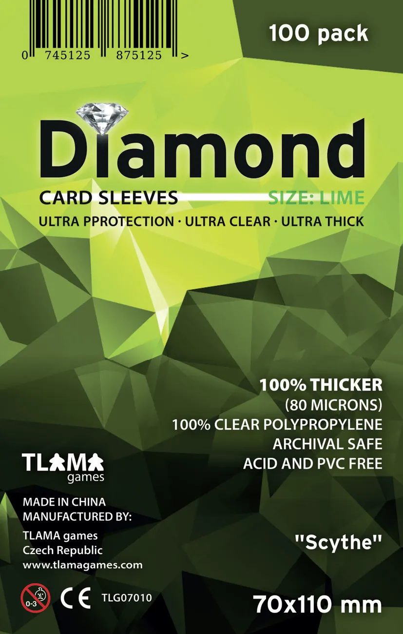 Obaly na karty Diamond Lime: "Scythe" (70x110 mm) (80 mikronů, 100 ks)