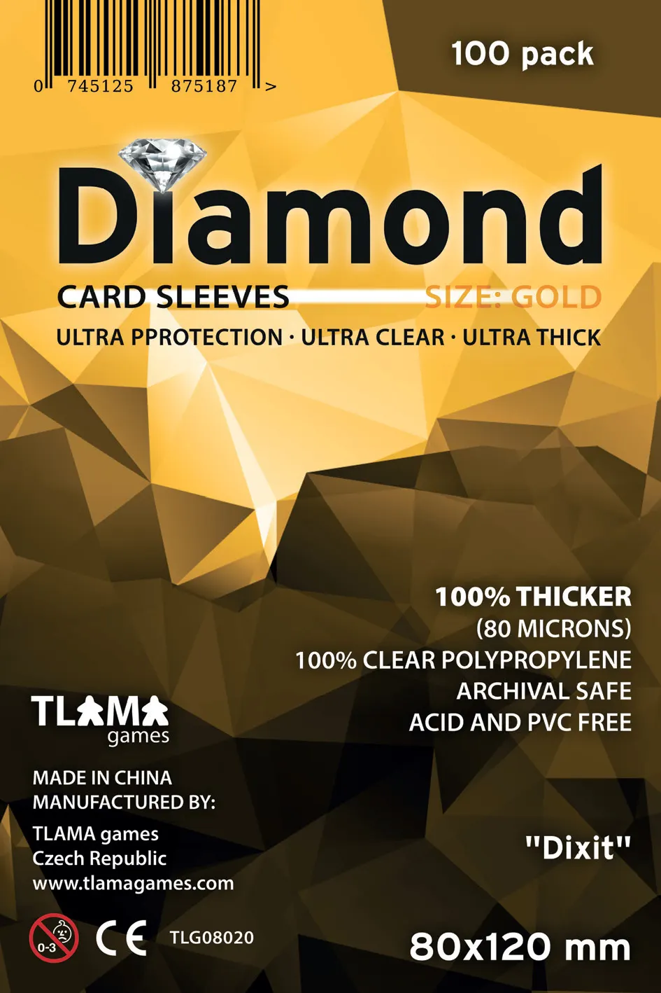 Obaly na karty Diamond Gold: "Dixit" (80x120 mm) (80 mikronů, 100 ks)