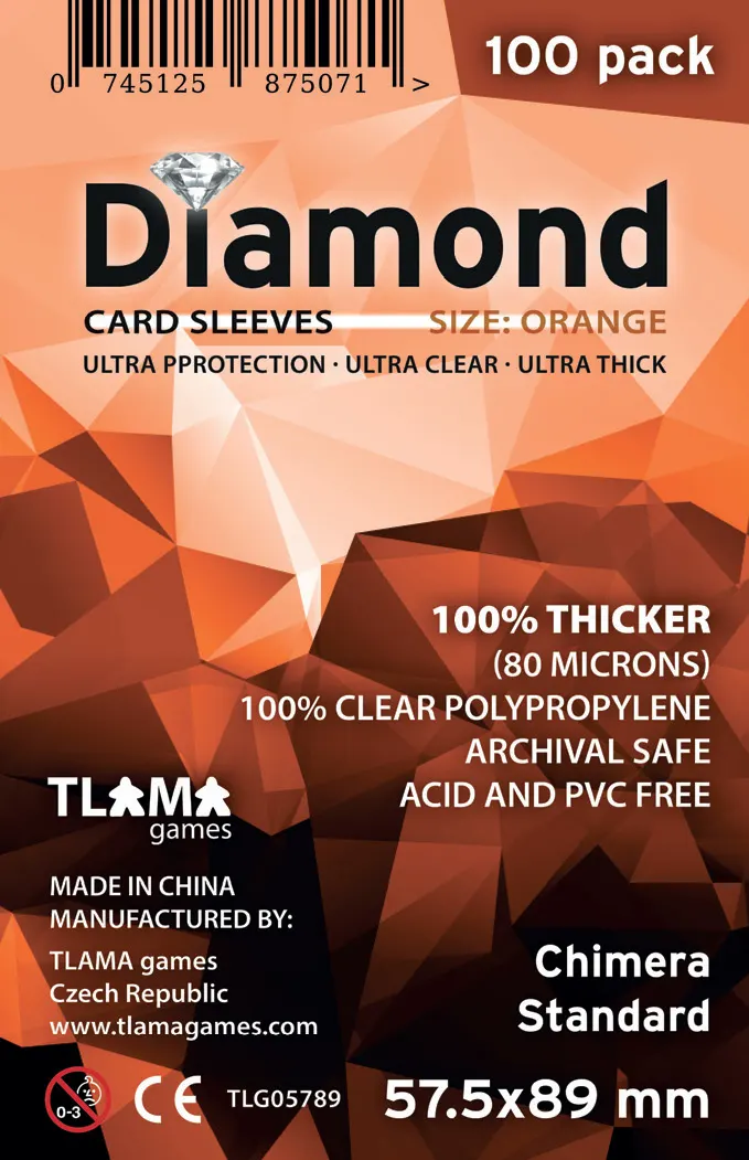 Obaly na karty Diamond Orange: Chimera Standard (57,5x89 mm) (80 mikronů, 100 ks)