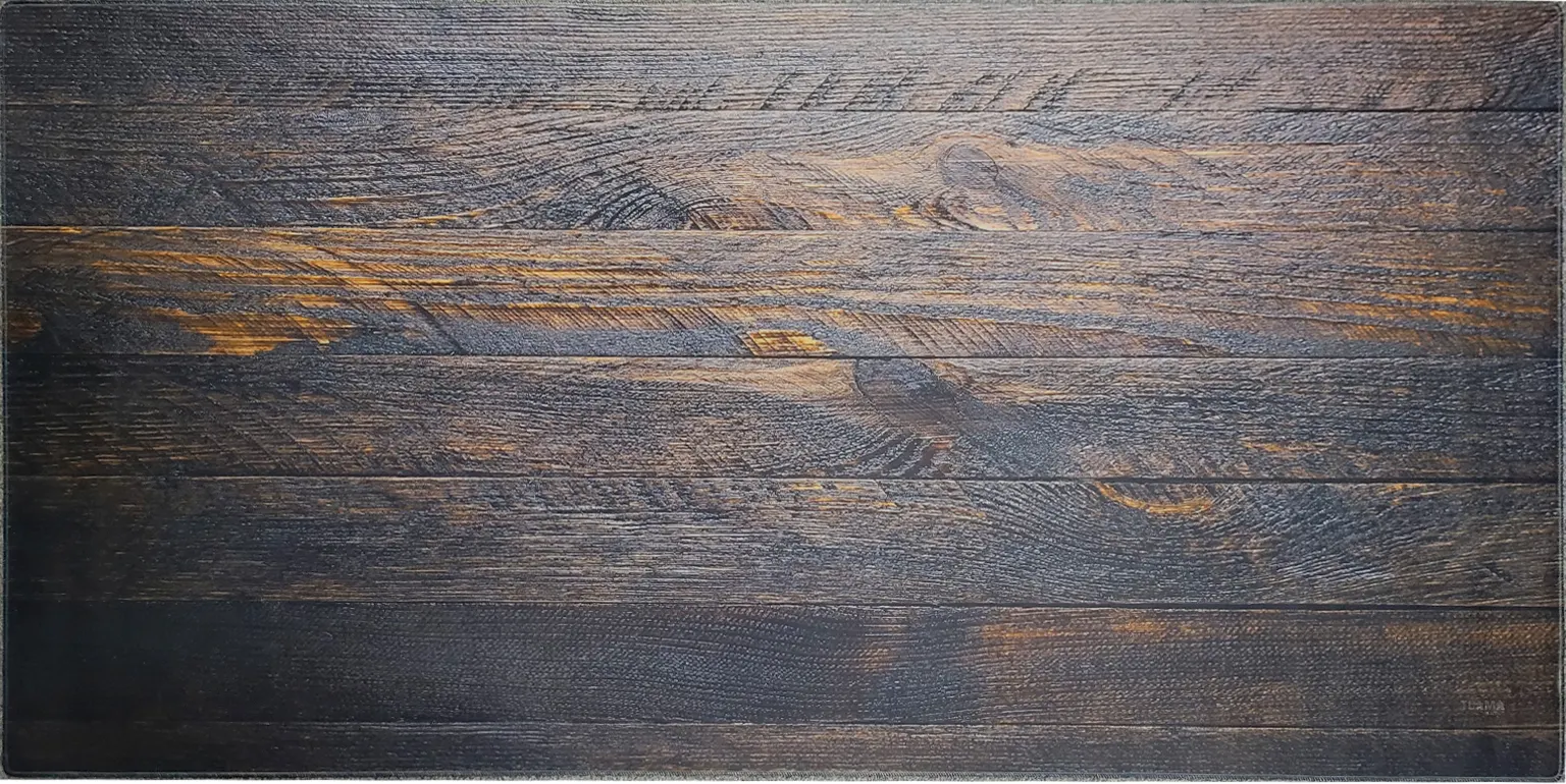 Herní podložka (playmat) 120 x 90 cm (4'x3') - různé motivy  (neoprenová, obšitá, playmat) Raw Wood (hrubé dřevo)