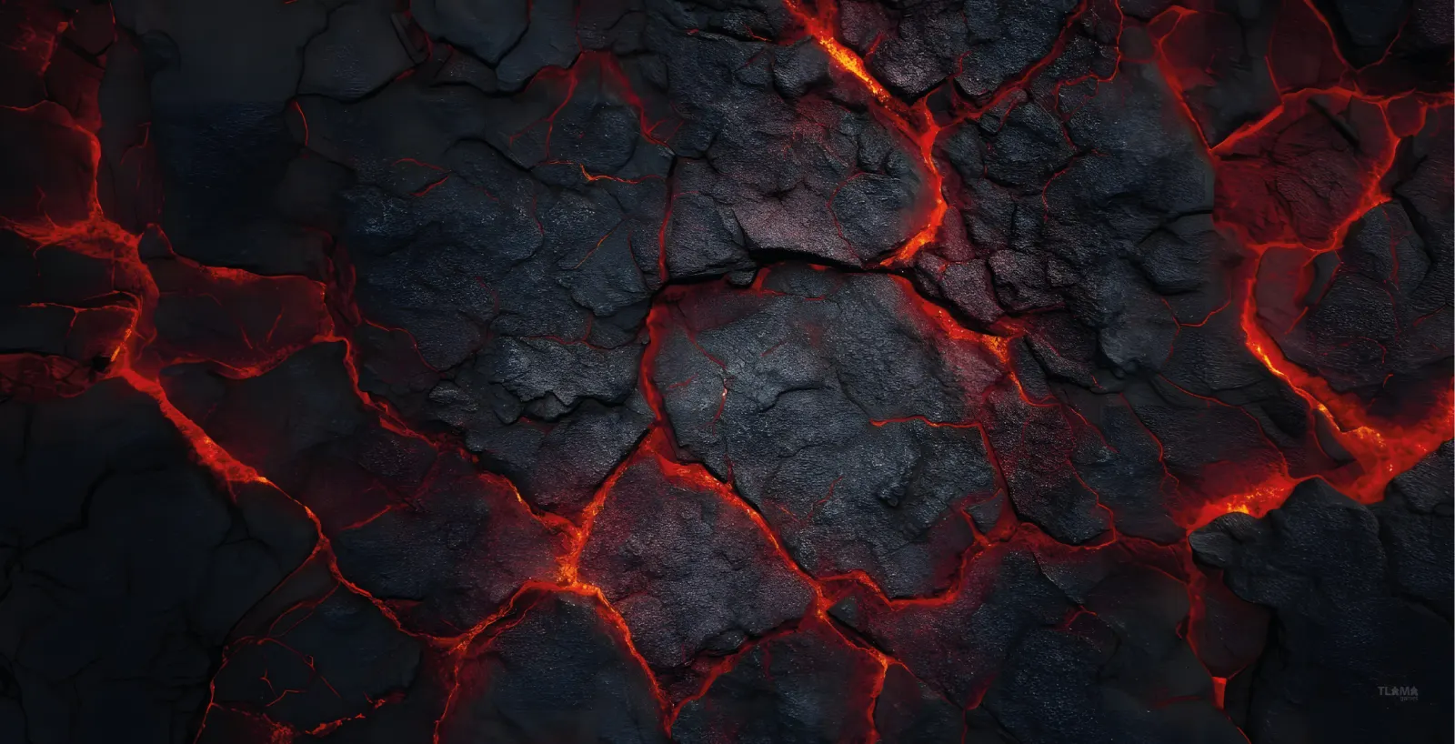 Herní podložka (playmat) 120 x 90 cm (4'x3') - různé motivy (neoprenová, obšitá, playmat) Láva (Lava)